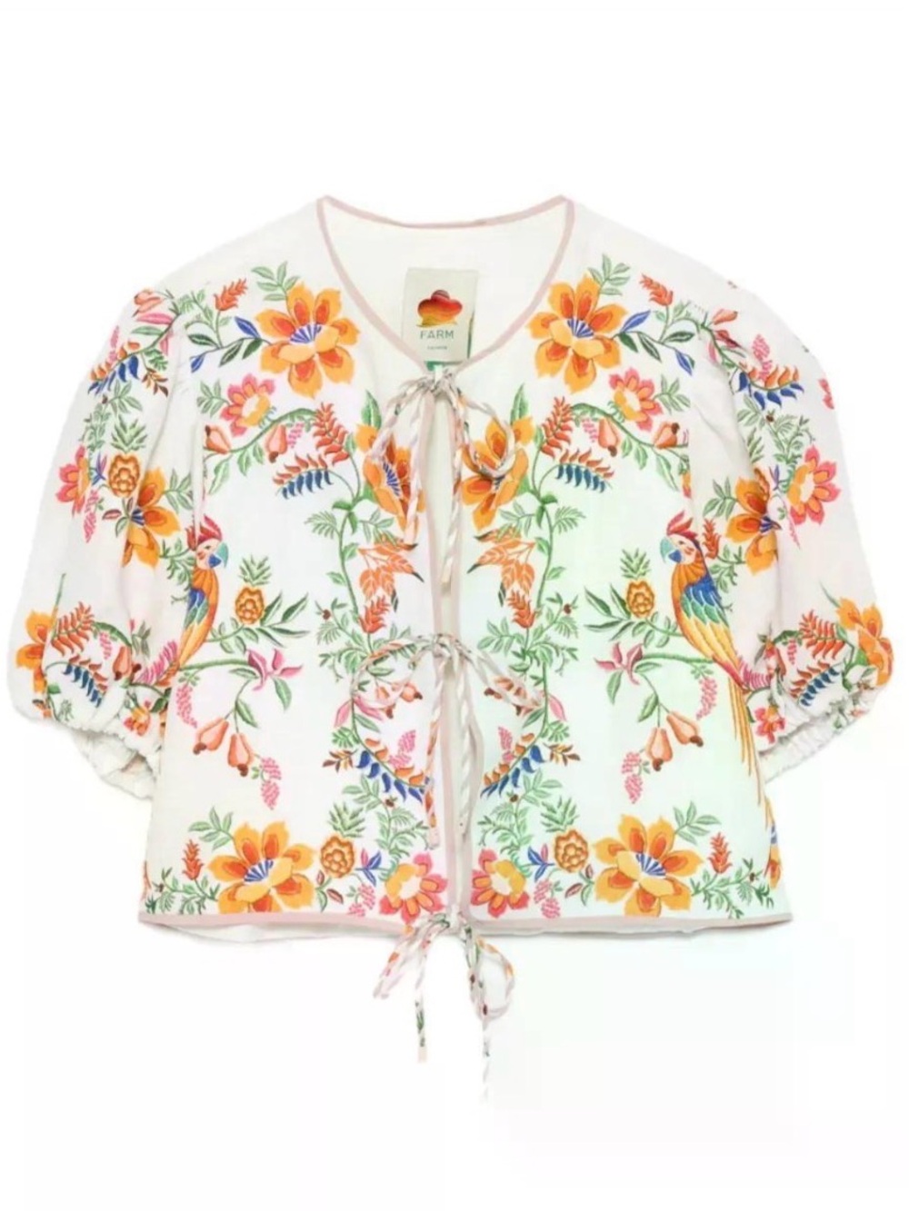 FARM RIO Blouse NWT - Design: Delicate Forest Scarves - Picture 3 of 7